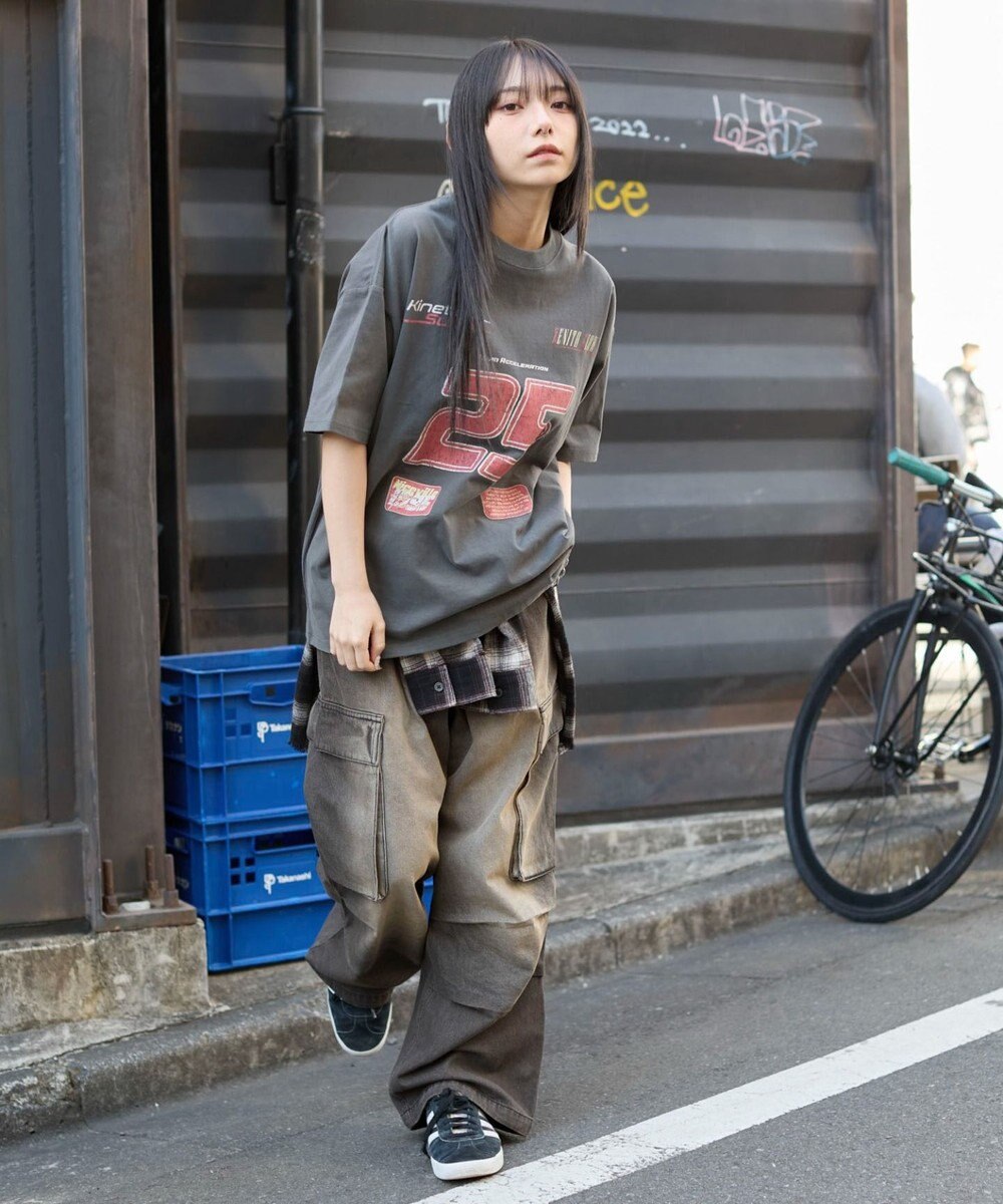 WEGO 【ユニセックス着用ITEM/SMLサイズ展開】ヴィンテージライクグラフィックT（SS） 