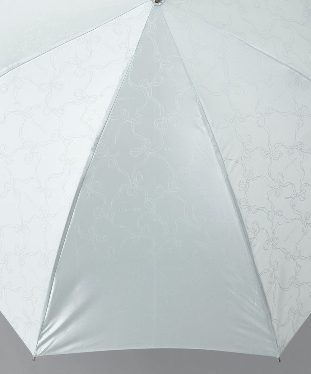 AURORA 【 NINA RICCI（ニナ リッチ）】リボン柄無地ジャガード雨傘（長傘） 