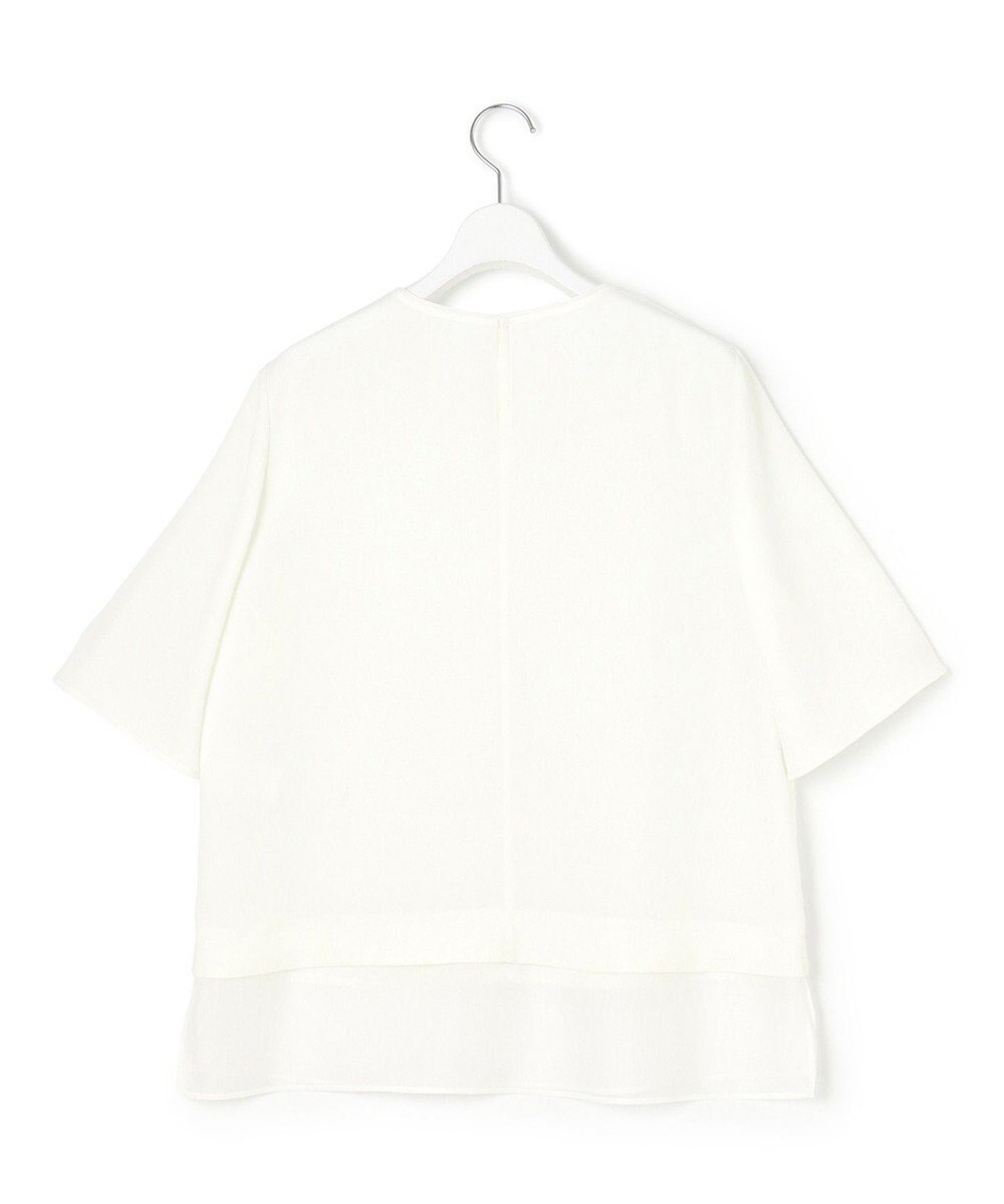 23区 【吸水速乾/UVカット/接触冷感】ストレッチジョーゼット シアーコンビ カットソー 