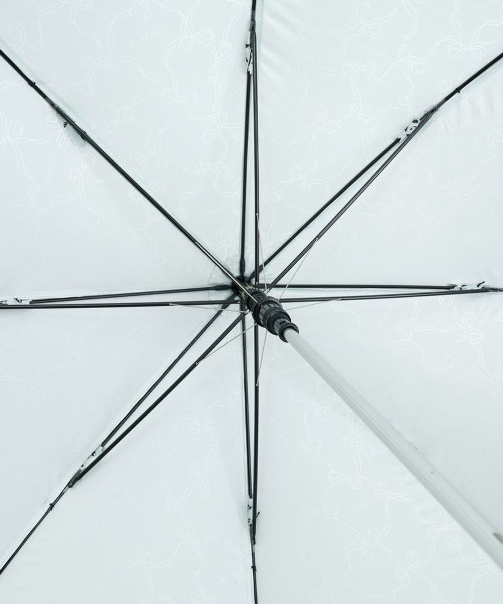 AURORA 【 NINA RICCI（ニナ リッチ）】リボン柄無地ジャガード雨傘（長傘） 