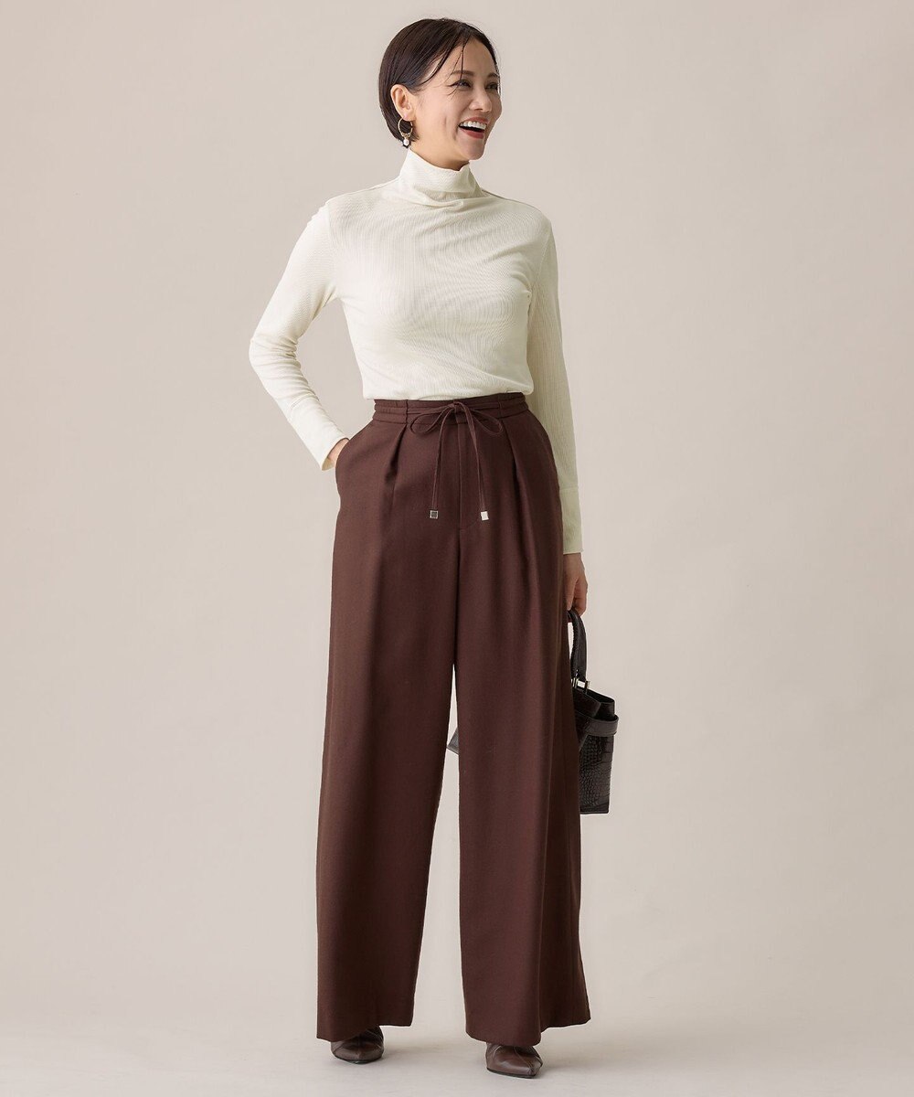 自由区 ウールサキソニーワイド パンツ 