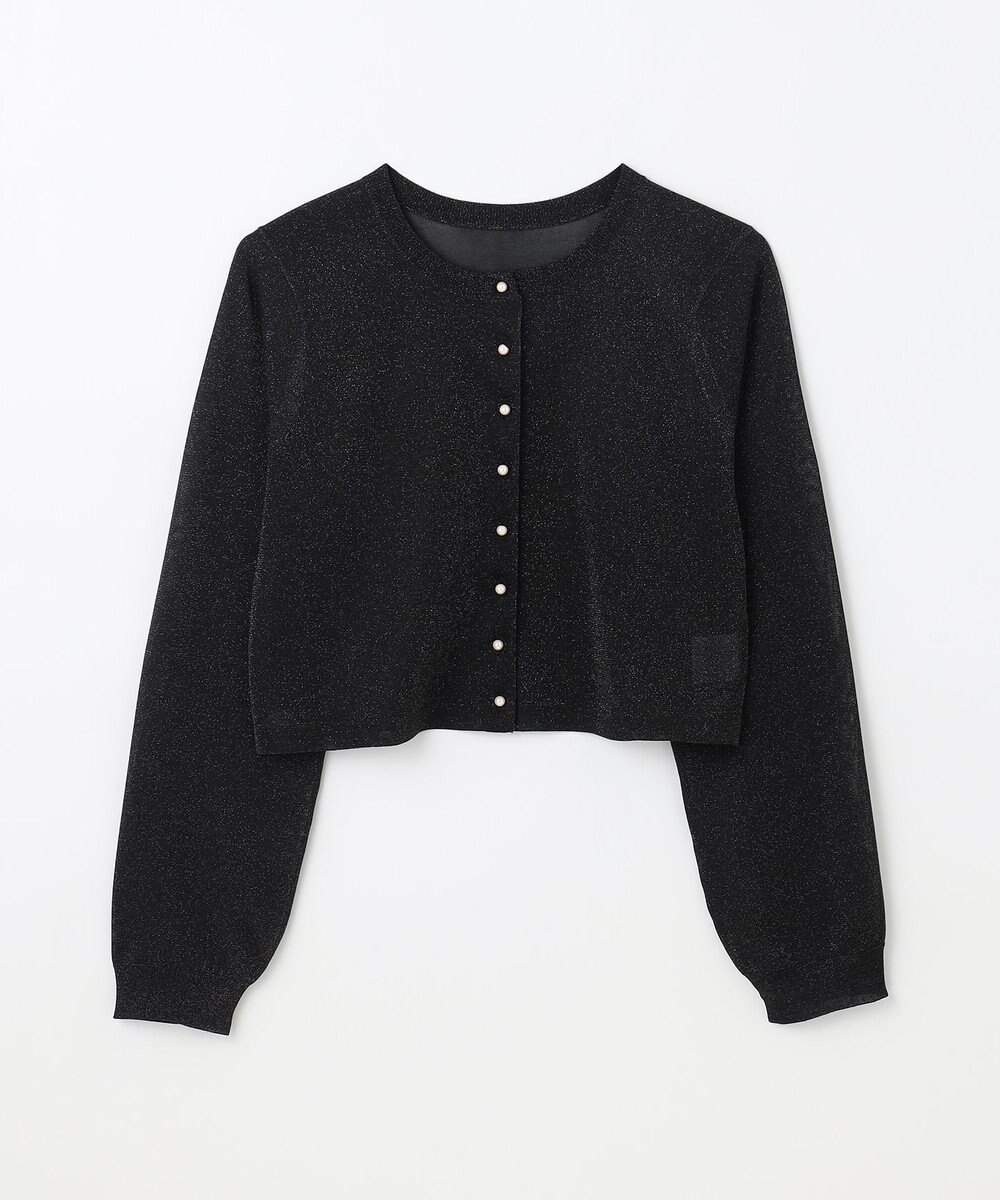 GRACE CONTINENTAL ラメシアーショートニットカーディガン 