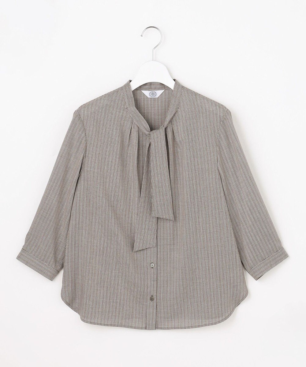 J.PRESS LADIES L 【シーンレスに活躍】ウォッシャブルキュプラツイル ボウタイ ブラウス 