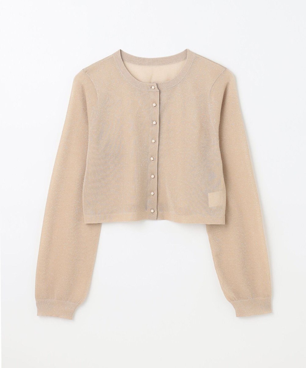 GRACE CONTINENTAL ラメシアーショートニットカーディガン 