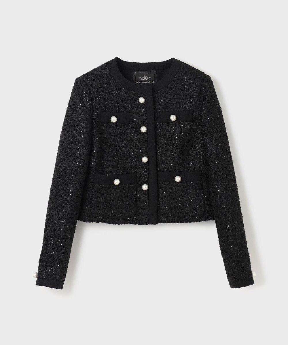 GRACE CONTINENTAL ツイードショートジャケット 