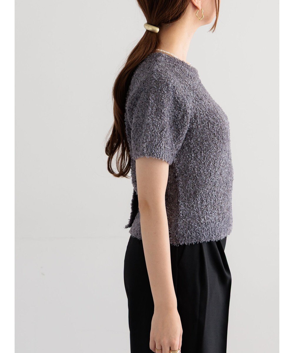 Te chichi テープヤーン前後2WAY5分袖カーディガン 