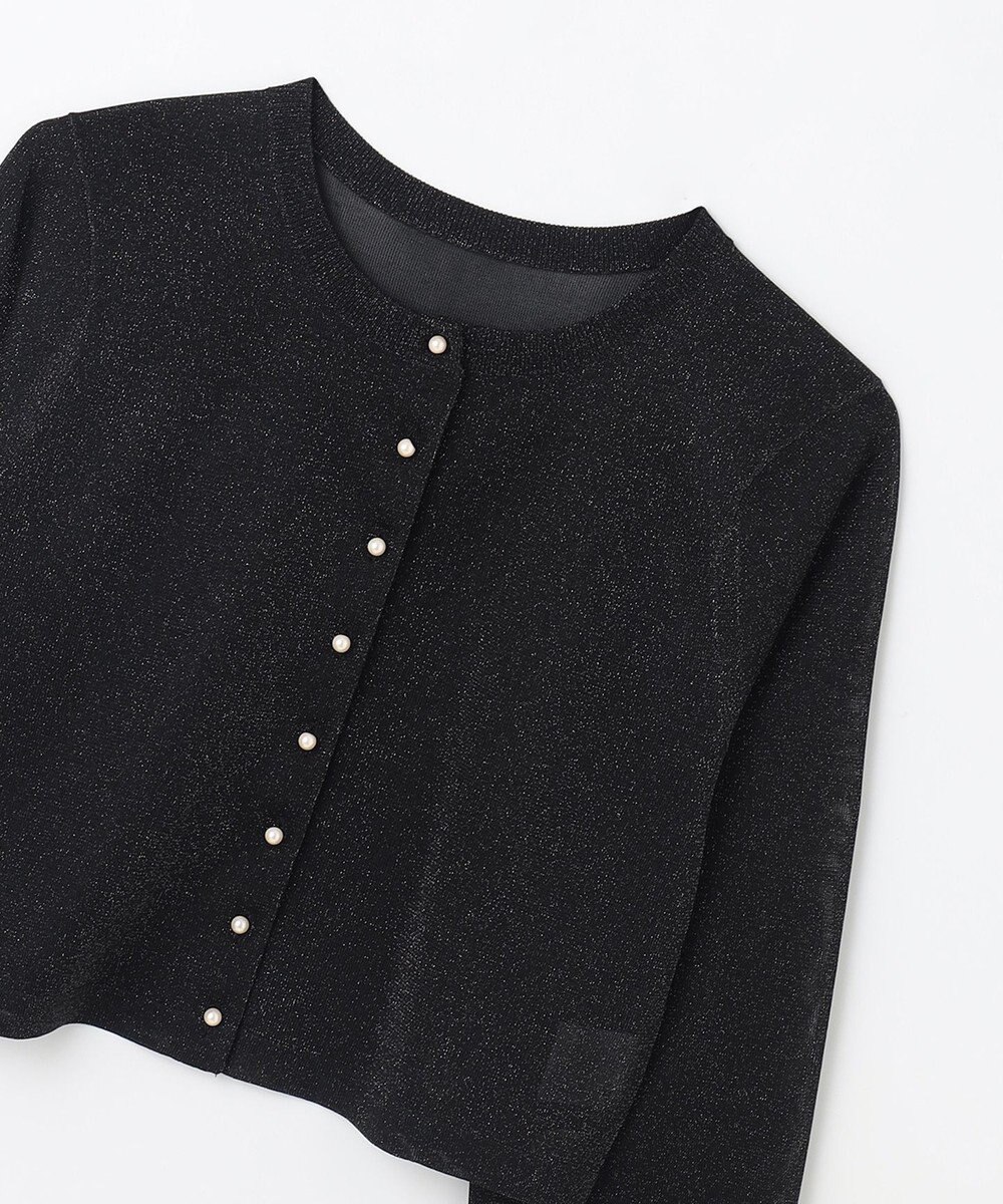 GRACE CONTINENTAL ラメシアーショートニットカーディガン 