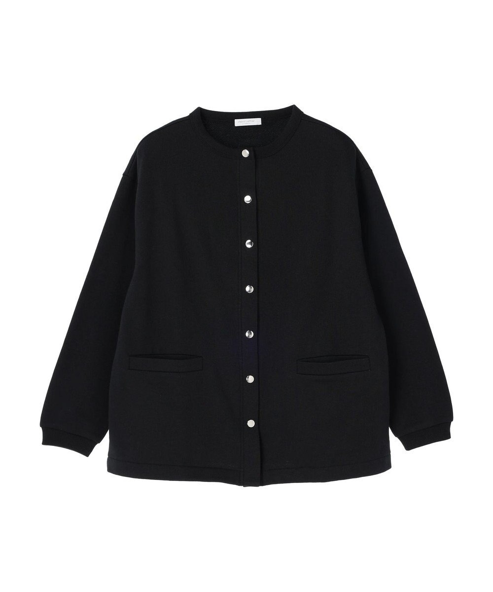 Green Parks 裏起毛ミディ丈ドットボタンカーディガン 