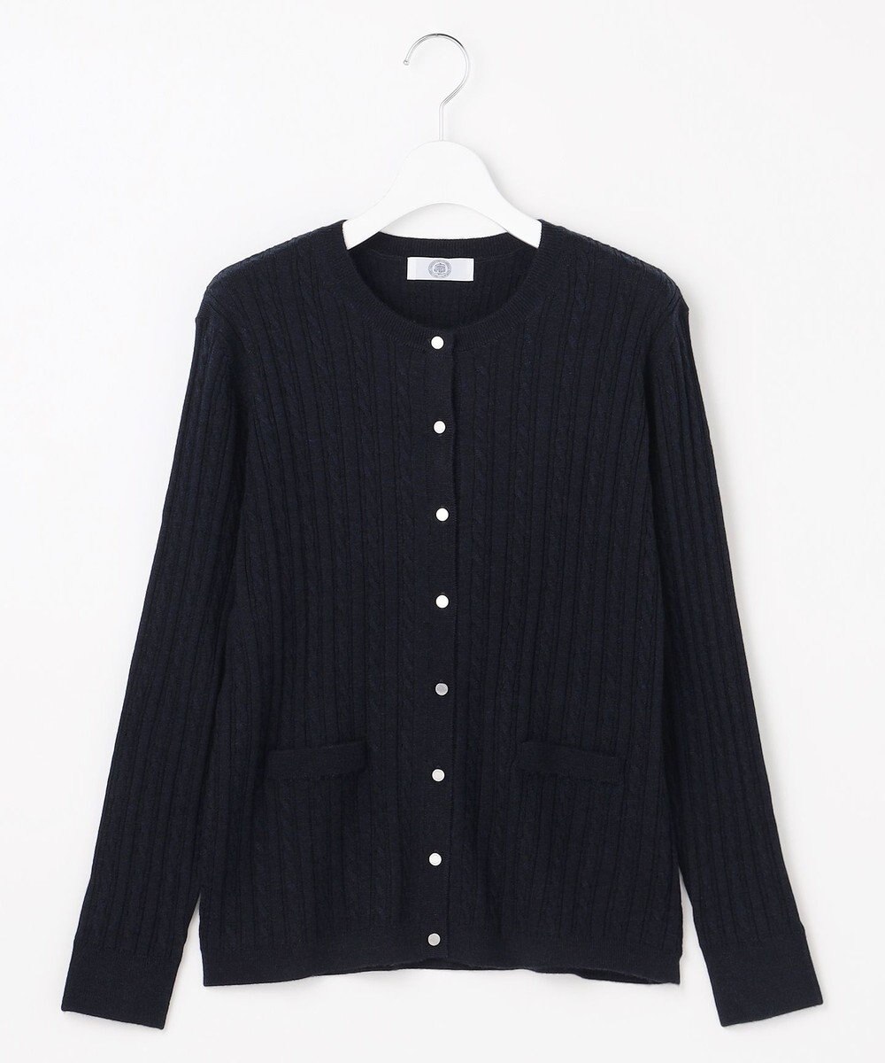J.PRESS LADIES KNIT BASIC クルーネック カーディガン 