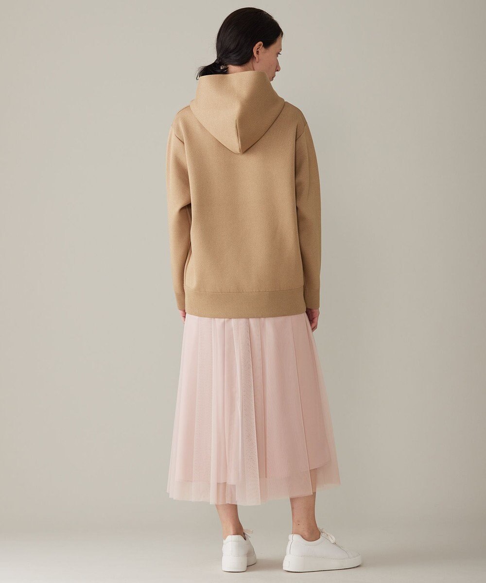 自由区 L 【洗える】シャイニースムースニット パーカー 