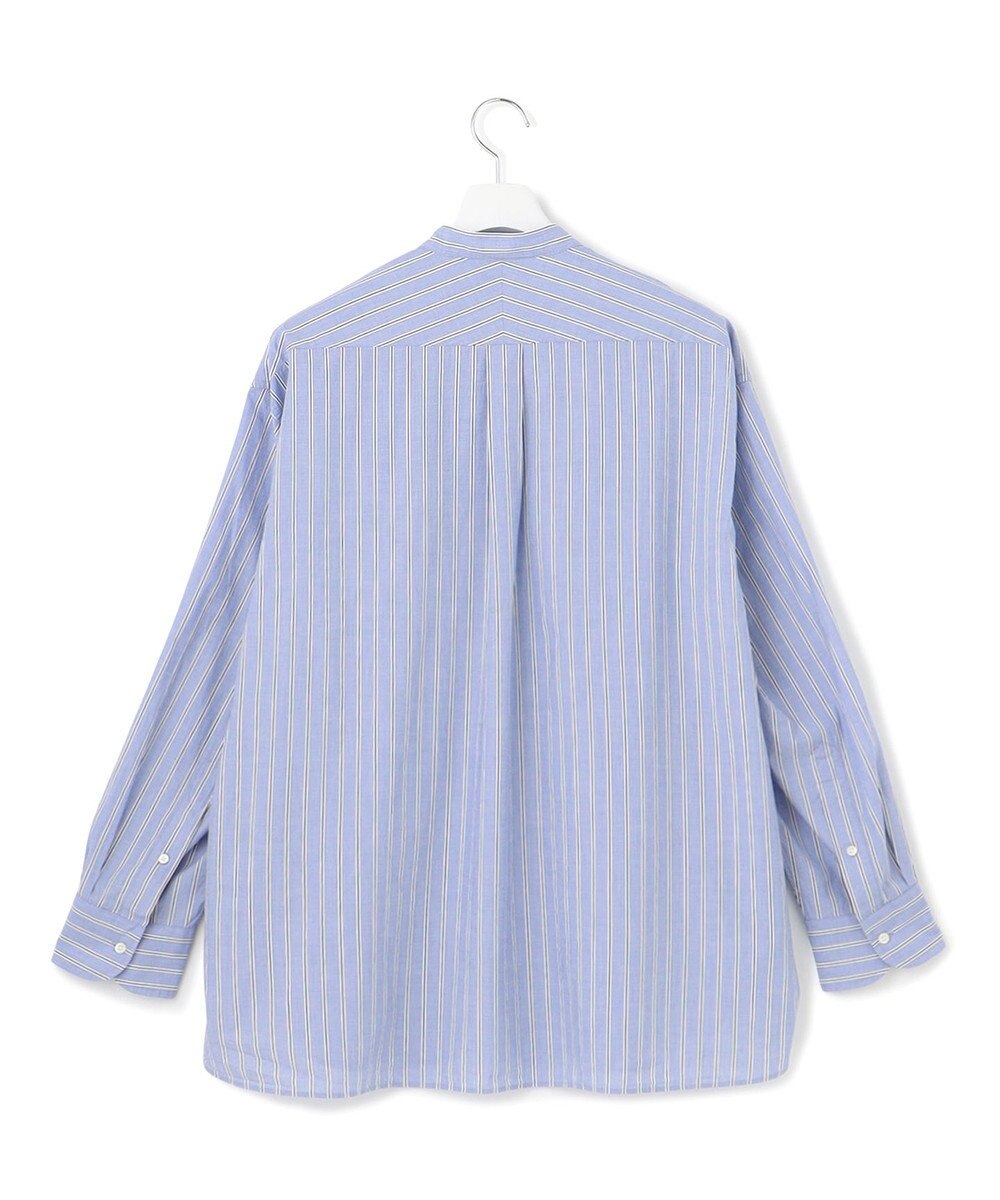 J.PRESS YORK STREET 【UNISEX】タイプライターストライプ バンドカラーシャツ 