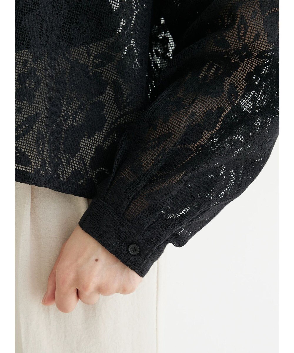 Green Parks ・ＥＬＥＮＣＡＲＥ　ＤＵＥ　バンドカラーレースシャツ 