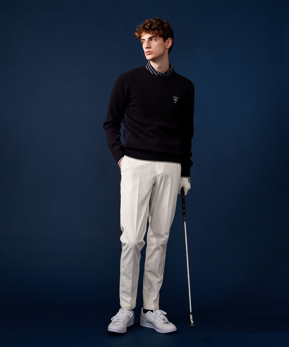 23区GOLF 【MEN】【ウォッシャブル】ストレッチ カラーニット 