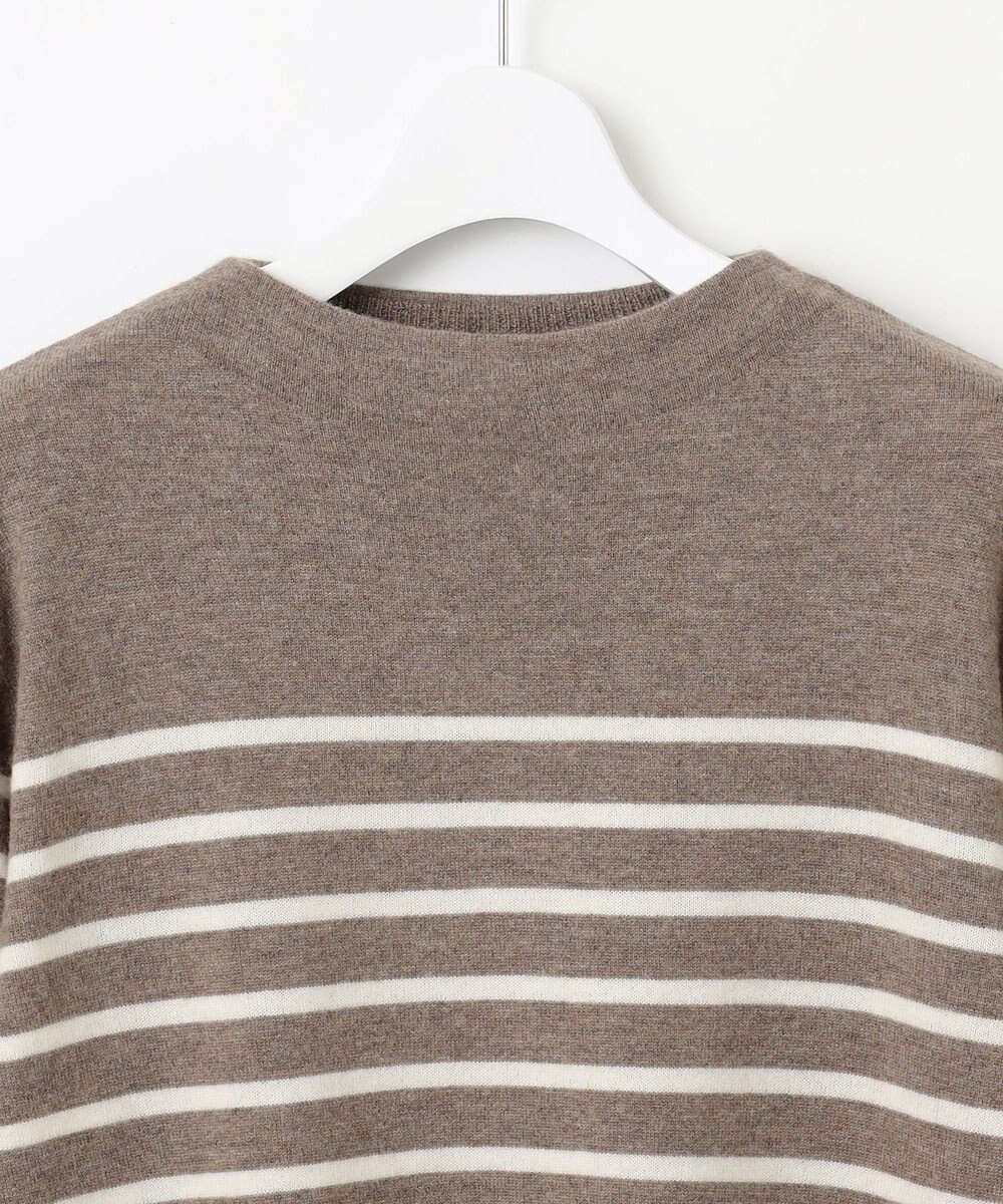 J.PRESS LADIES S 【洗える】SOFT TOUCH WOOL 立ち襟 ボーダー ニット 