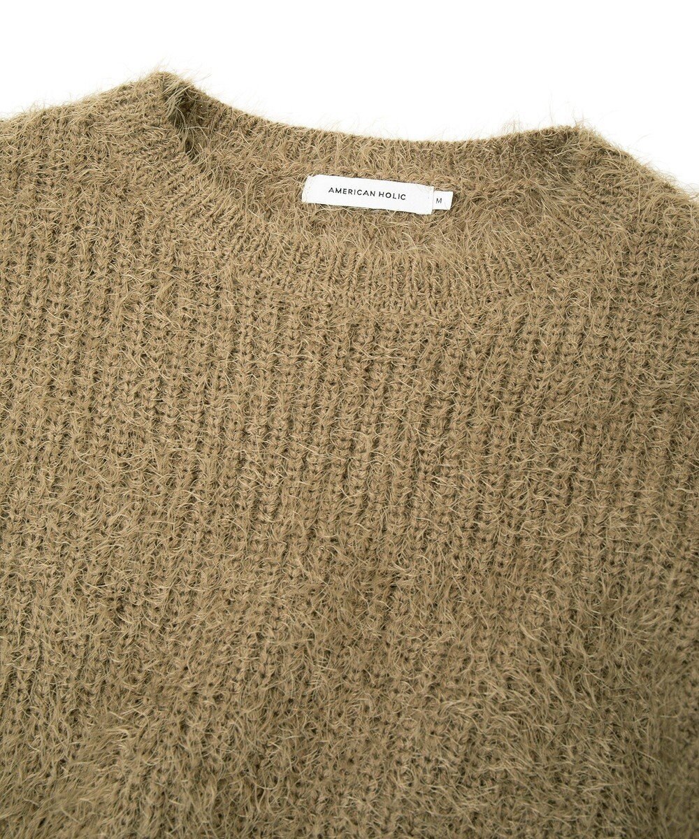 AMERICAN HOLIC 【WEB限定】フェザーゆるニットプルオーバー 