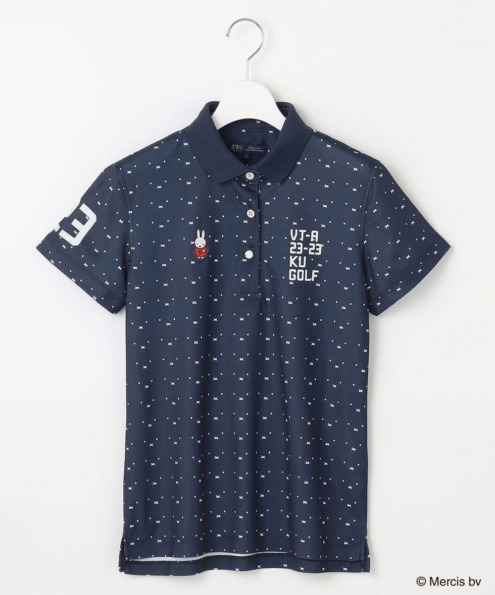 23区GOLF 【WOMEN】【吸水速乾/UVカット】ミッフィーフェイスポロシャツ 