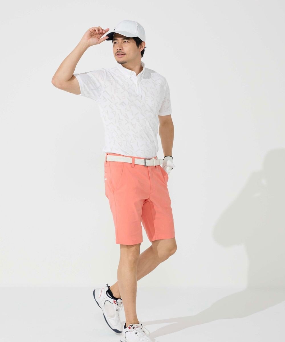 FILA GOLF／marie claire 【FILA GOLF】メッシュ加工ロゴ半袖ポロシャツ 