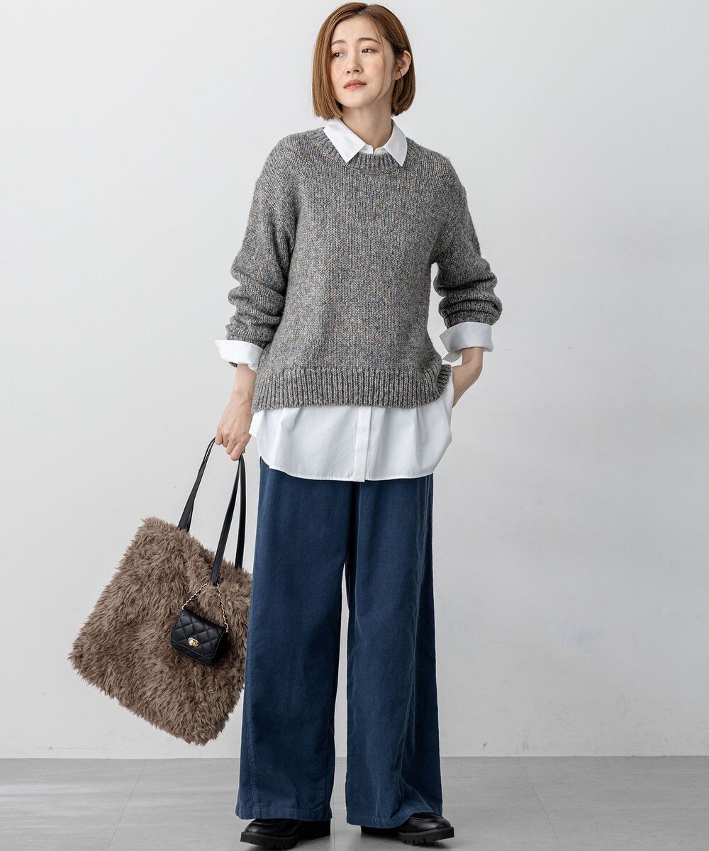 23区 S 【滝沢眞規子さん着用/洗える】コットン コーデュロイ ワイド パンツ 