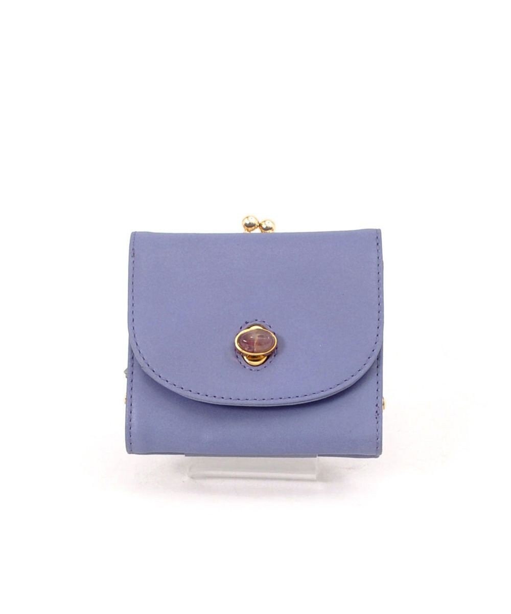 UNBILLION ペルケ perche ジェムストーンヒネリかぶせ三つ折りミニ財布 