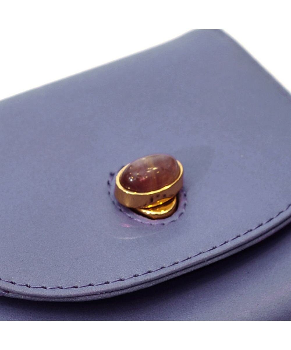 UNBILLION ペルケ perche ジェムストーンヒネリかぶせ三つ折りミニ財布 