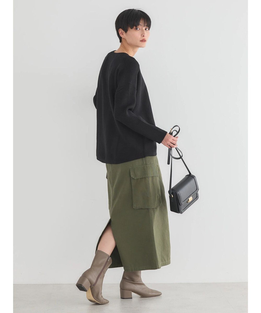 AMERICAN HOLIC バイパチ袖リブラグランニットプルオーバー 