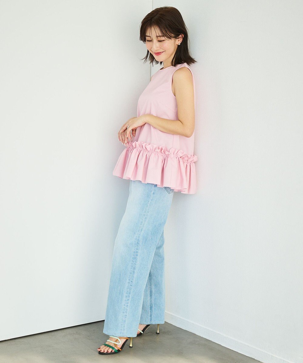 #Newans タックフリルヘムシャツ 