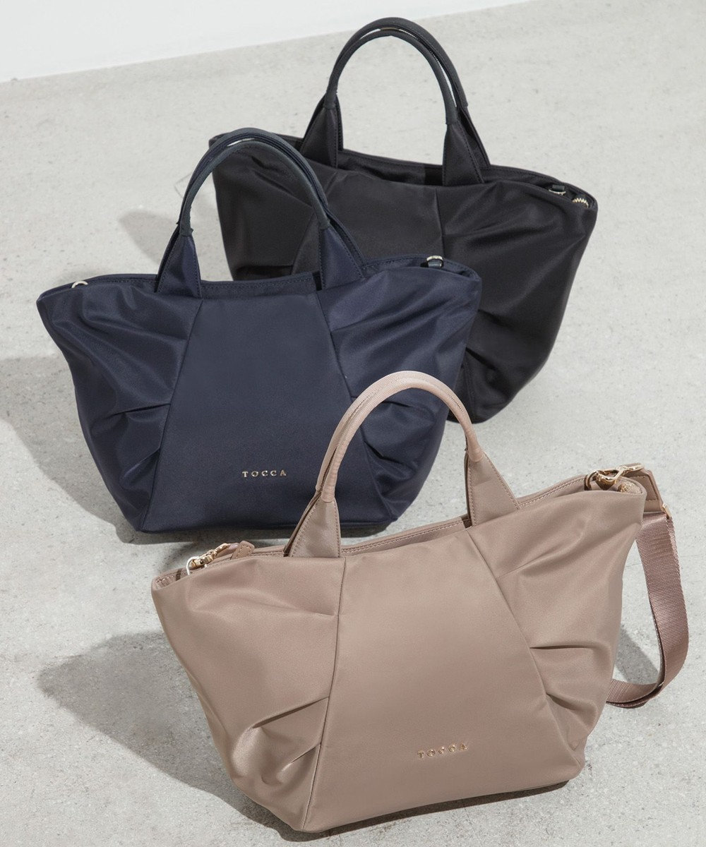 TOCCA 【宮本茉由さん・八木アリサさん着用】RIBBON KNOT NYLONBAG ナイロントートバッグ 