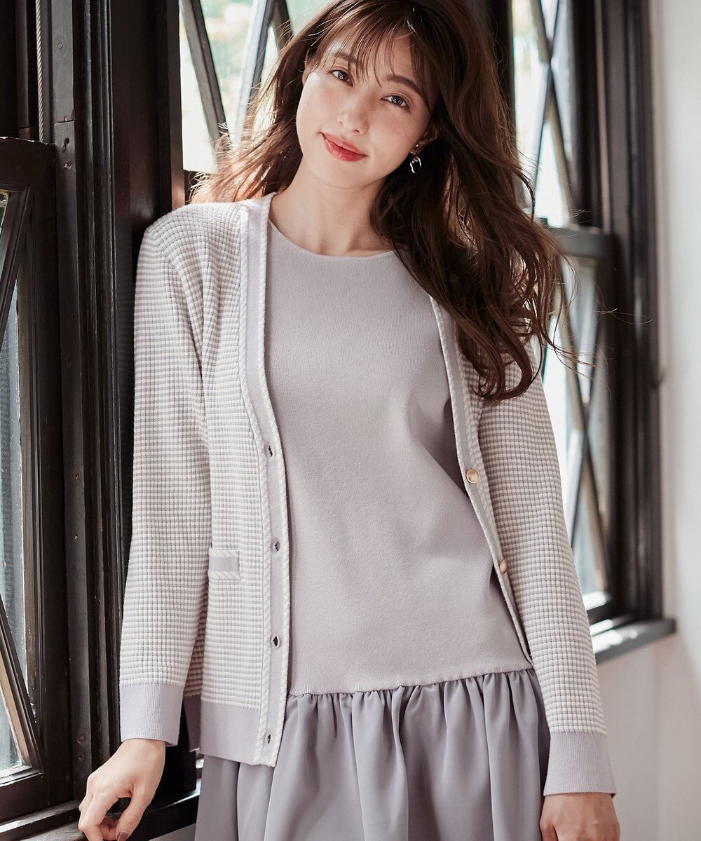 ANY SIS 【美人百花11月号掲載】クラシカルカーデ×ミディワンピ セット 