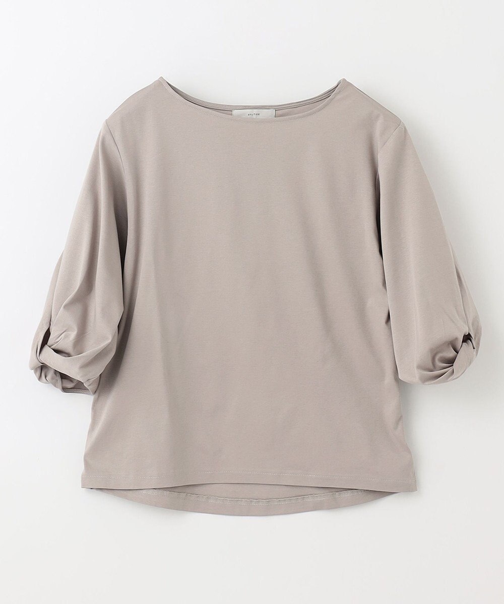 ANY 【接触冷感】シルケットスムース ツイストスリーブトップス 
