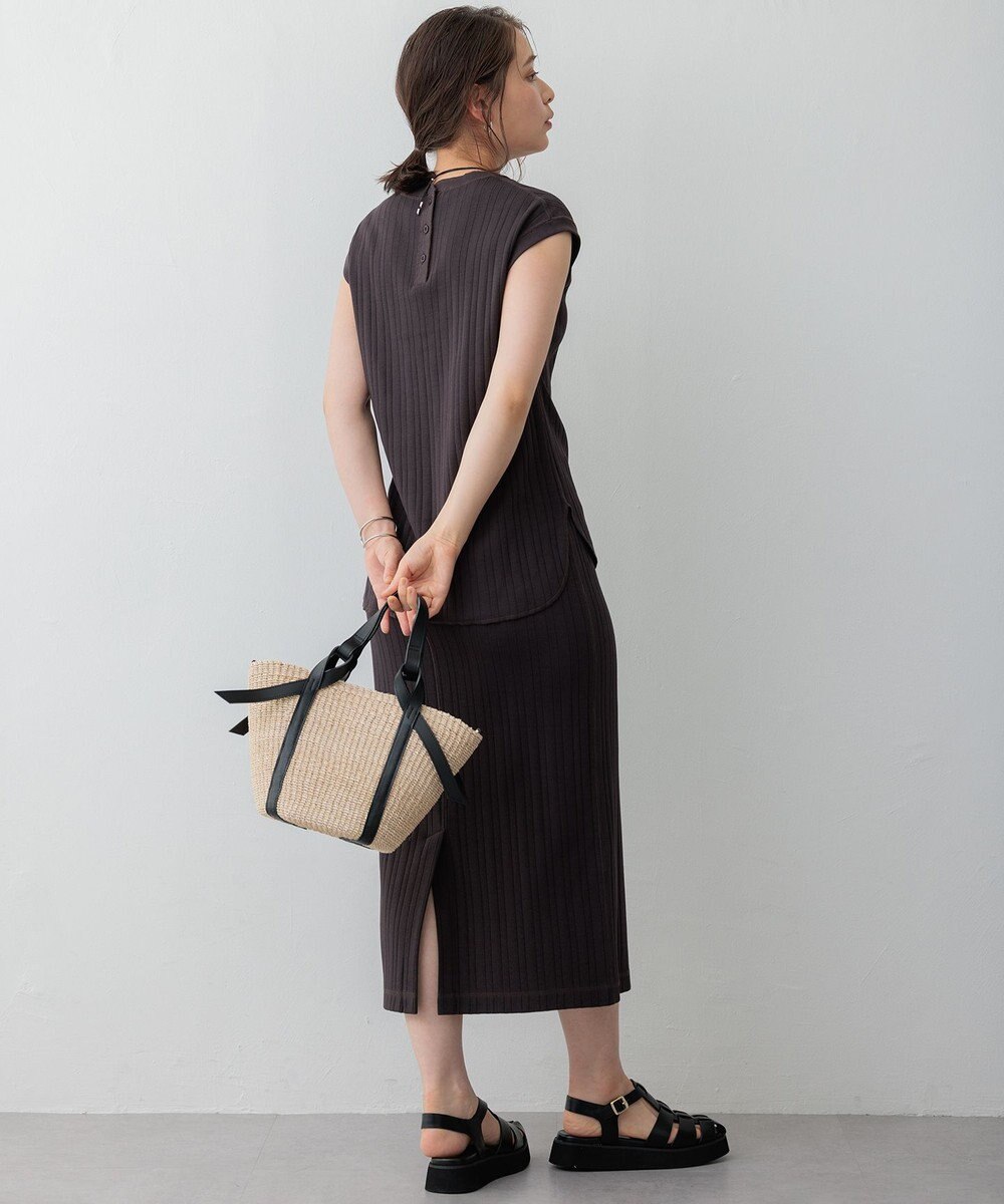 23区 S 【SLOW/一部店舗限定】ランダムリブフライス フレンチスリーブ カットソー 