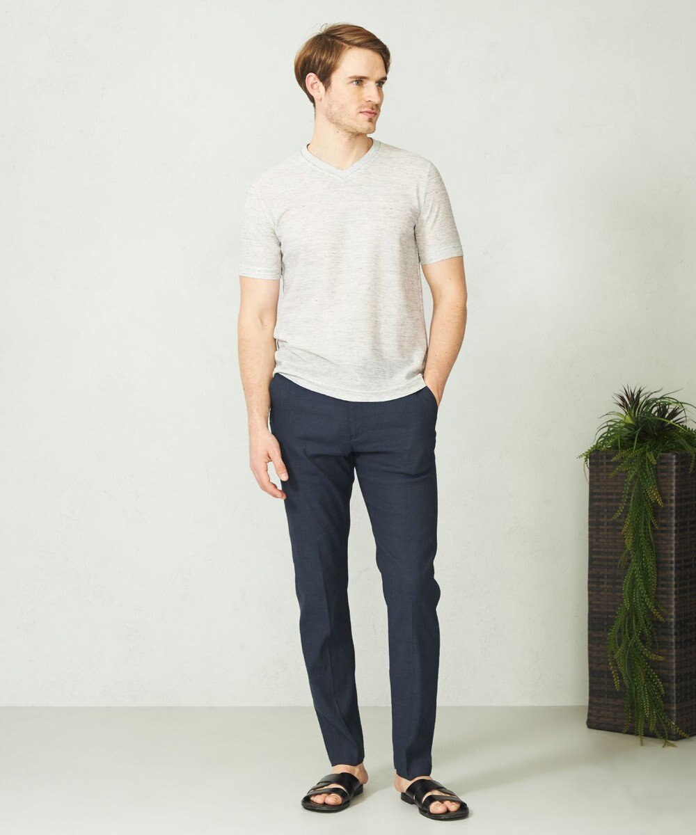 JOSEPH ABBOUD 【吸水速乾/軽量】リネンTOPピケ Tシャツ 