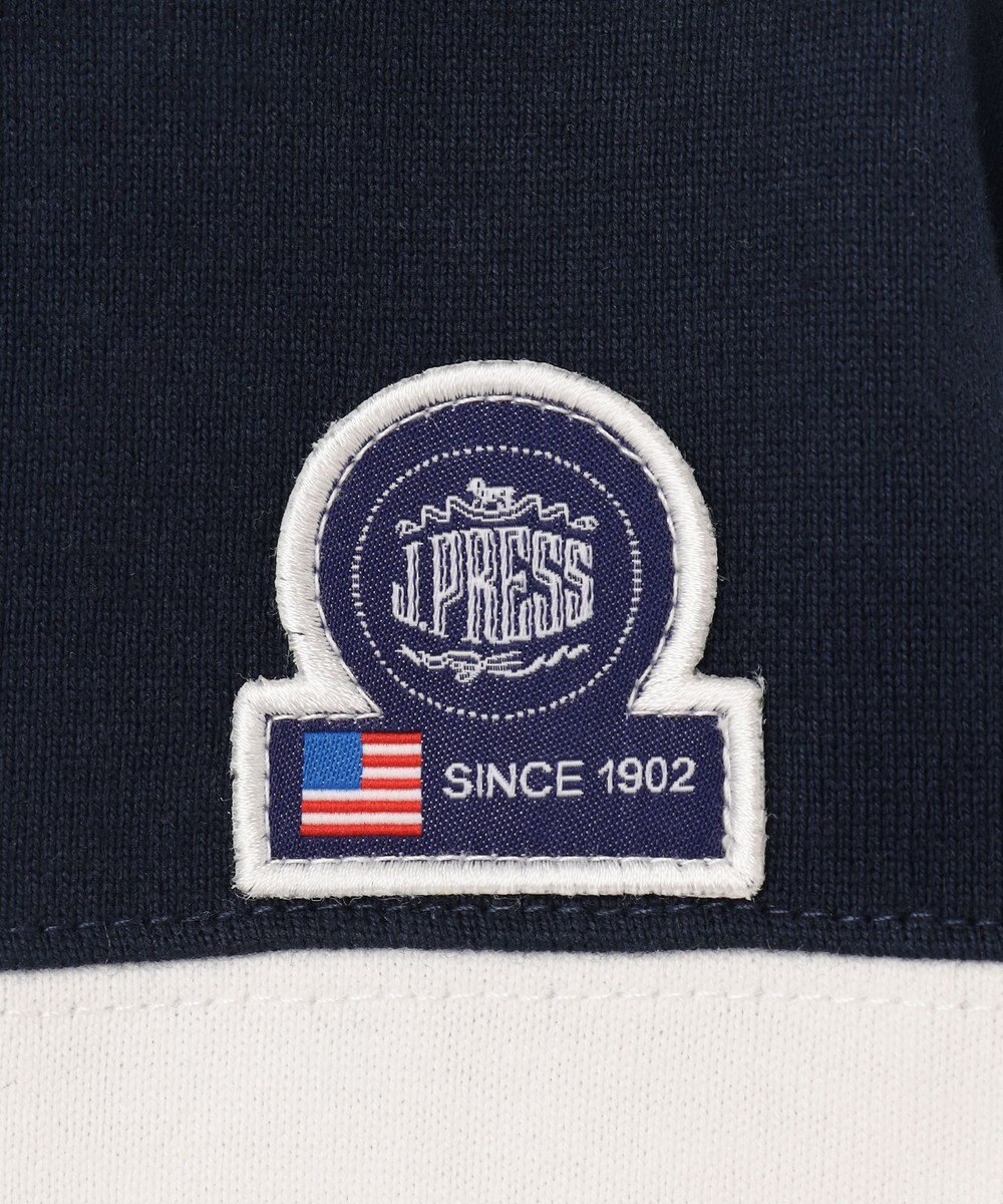 J.PRESS KIDS 【110-130cm】切替×袖プリント 長袖Tシャツ 