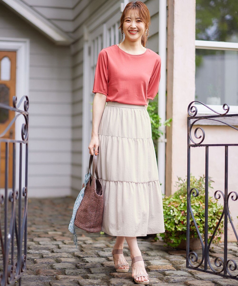 ANY SIS 【撥水・UVカット・速乾】ティアード スカート 