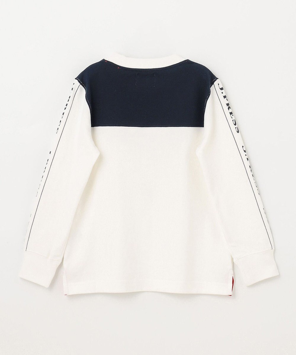 J.PRESS KIDS 【110-130cm】切替×袖プリント 長袖Tシャツ 