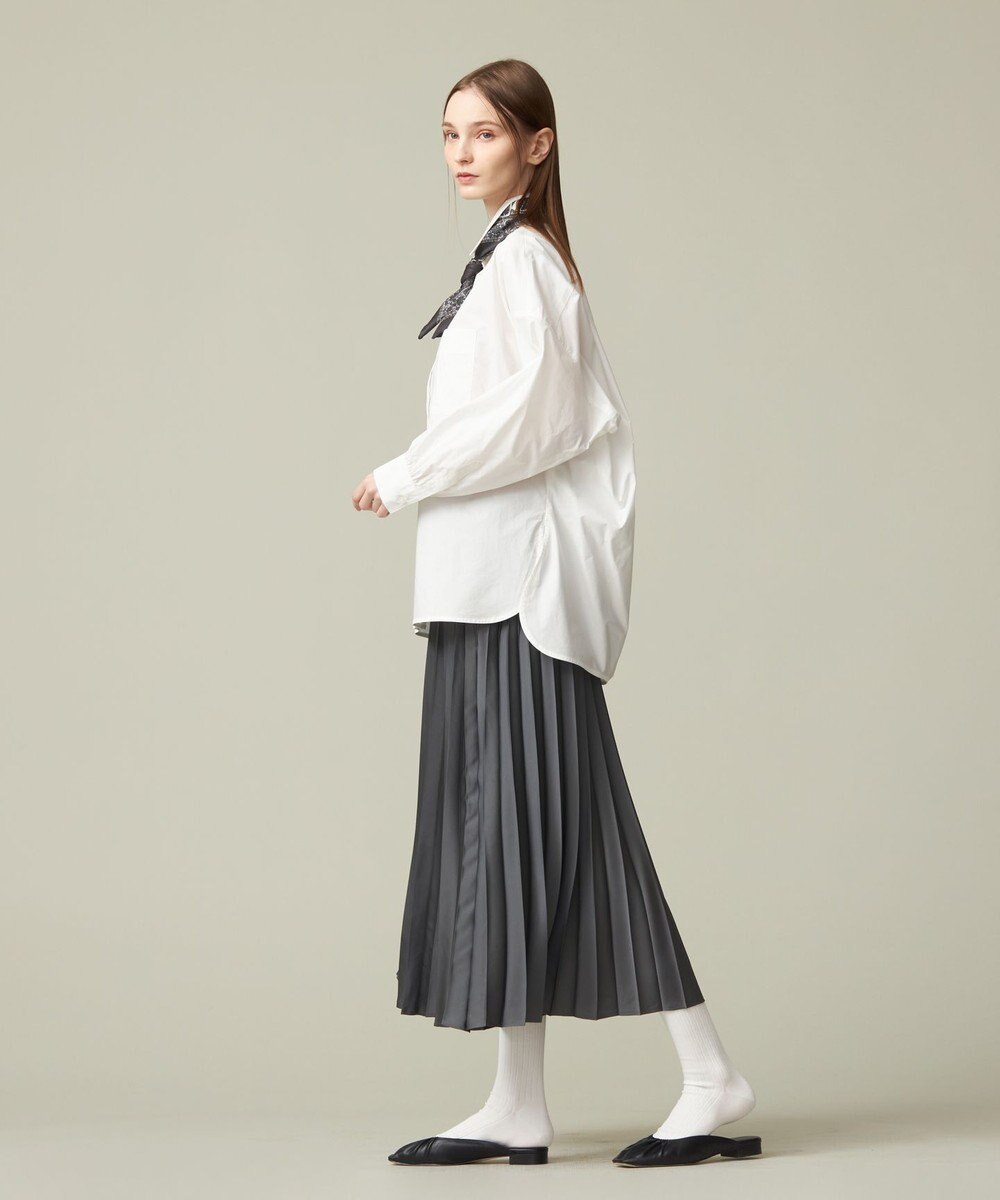 J.PRESS YORK STREET 【WOMEN】コットンタイプライター バックドレープブラウス 