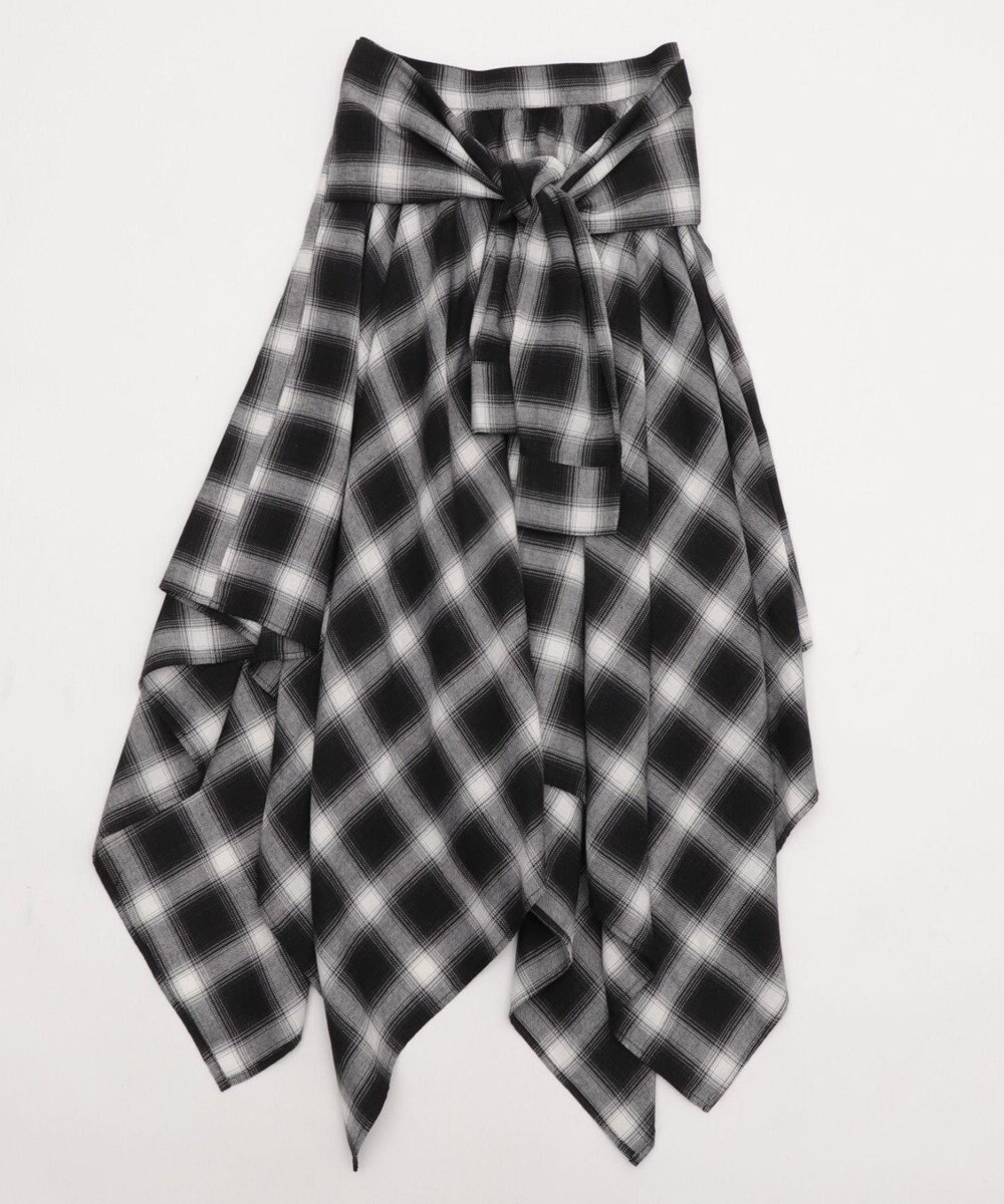 WEGO ネルシャツライクイレヘムロングスカート 