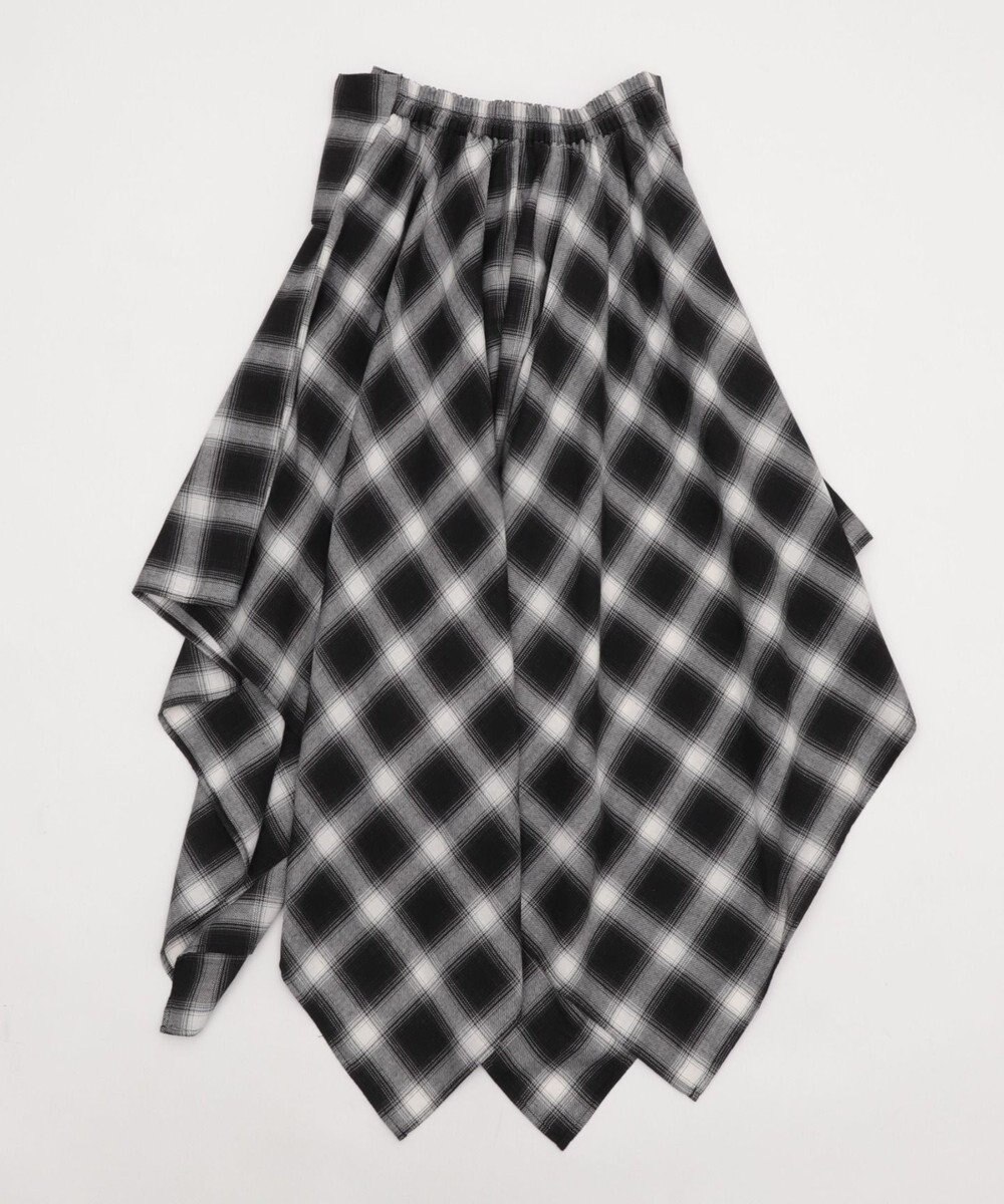 WEGO ネルシャツライクイレヘムロングスカート 