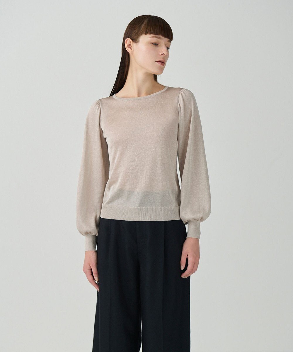 GRACE CONTINENTAL シアーラメニットトップ 