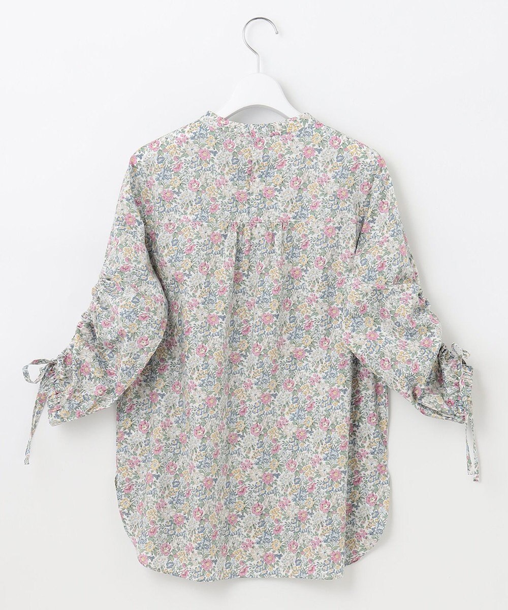 J.PRESS LADIES 【洗える】 LIBERTY Honeydew/Kate&Mil スタンドカラー ブラウス 