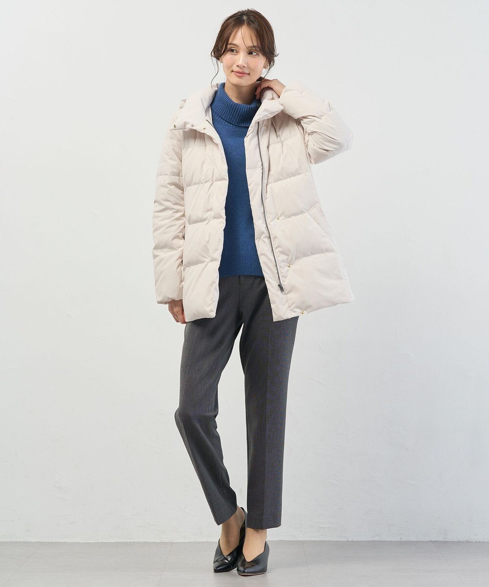 J.PRESS LADIES S 【洗える・2way】タフタダウン ミドル丈 コート 