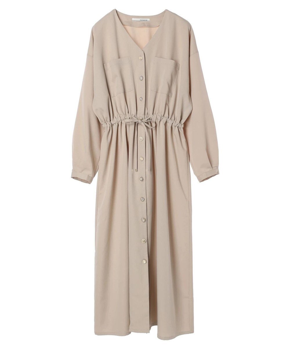 Green Parks ・ＥＬＥＮＣＡＲＥ　ＤＵＥ　Ｖネックイロイロ釦ワンピース 