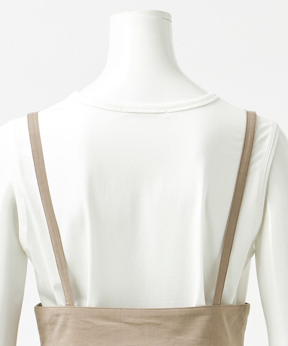 23区 L 【GOLD LABEL】クリスピーリネンストレッチ サスペンダーパンツ 