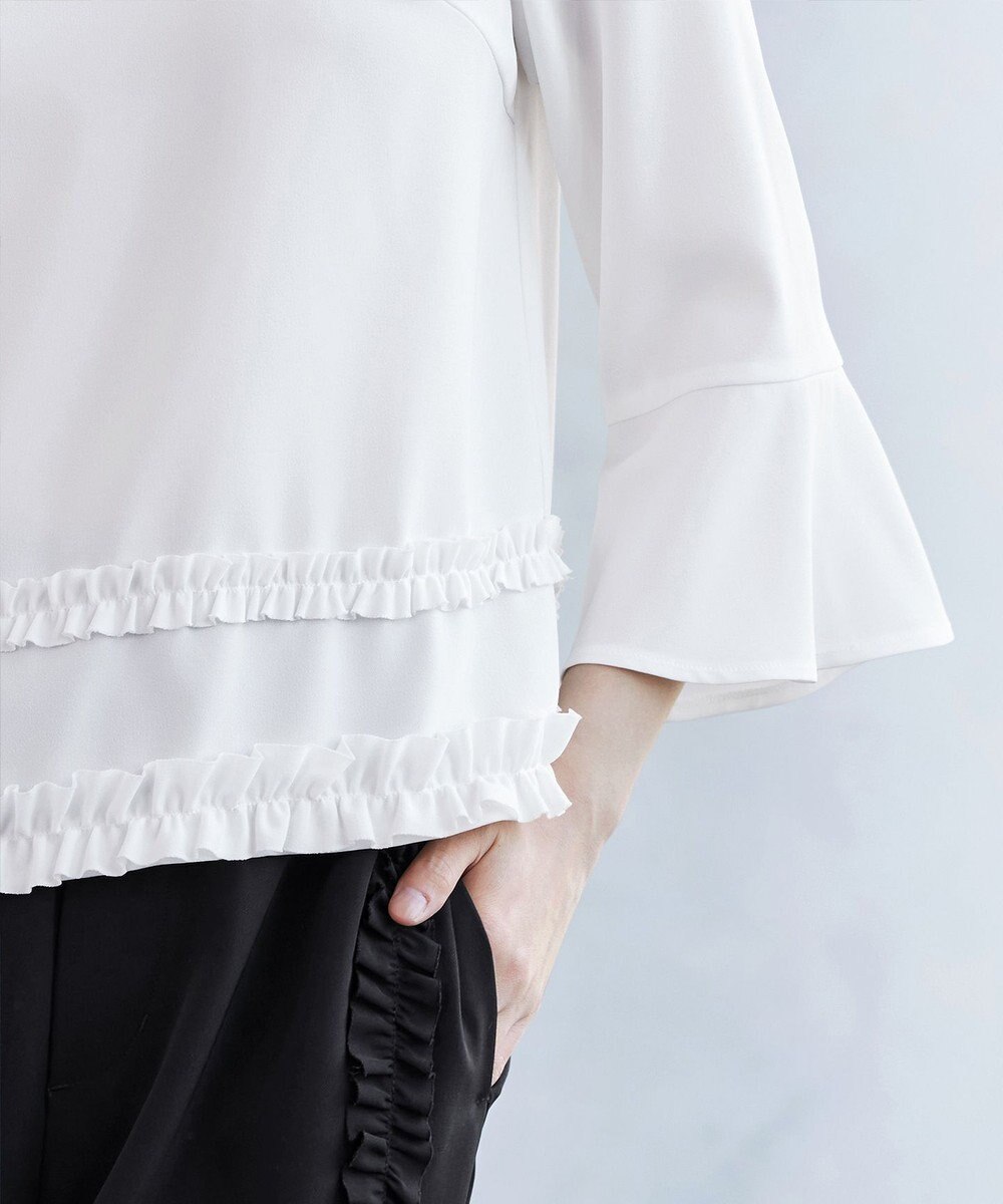 Tiaclasse L 【ブラウス×パンツ2点ット】フリルデザインセットアップ 