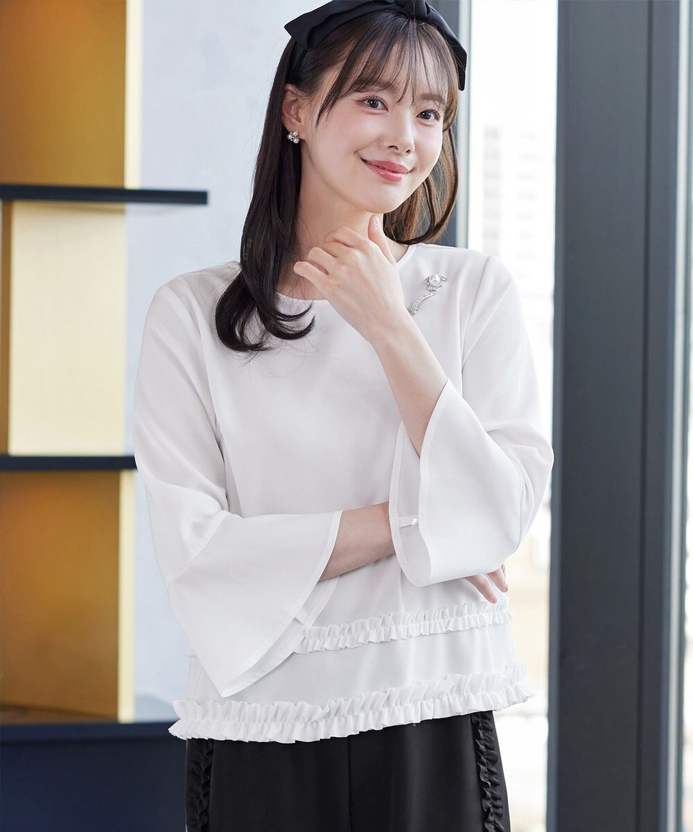 Tiaclasse L 【ブラウス×パンツ2点ット】フリルデザインセットアップ 