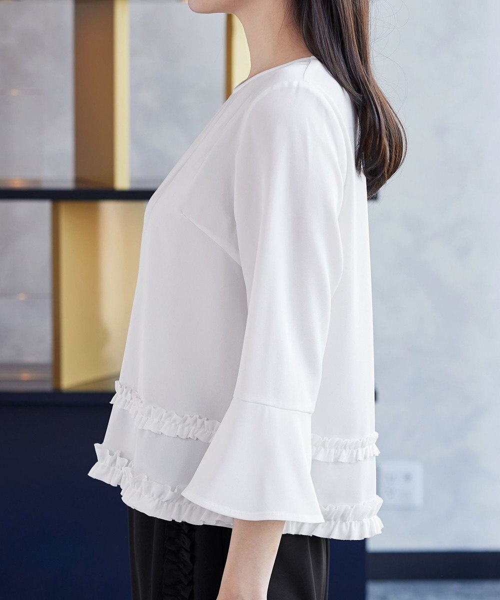 Tiaclasse L 【ブラウス×パンツ2点ット】フリルデザインセットアップ 