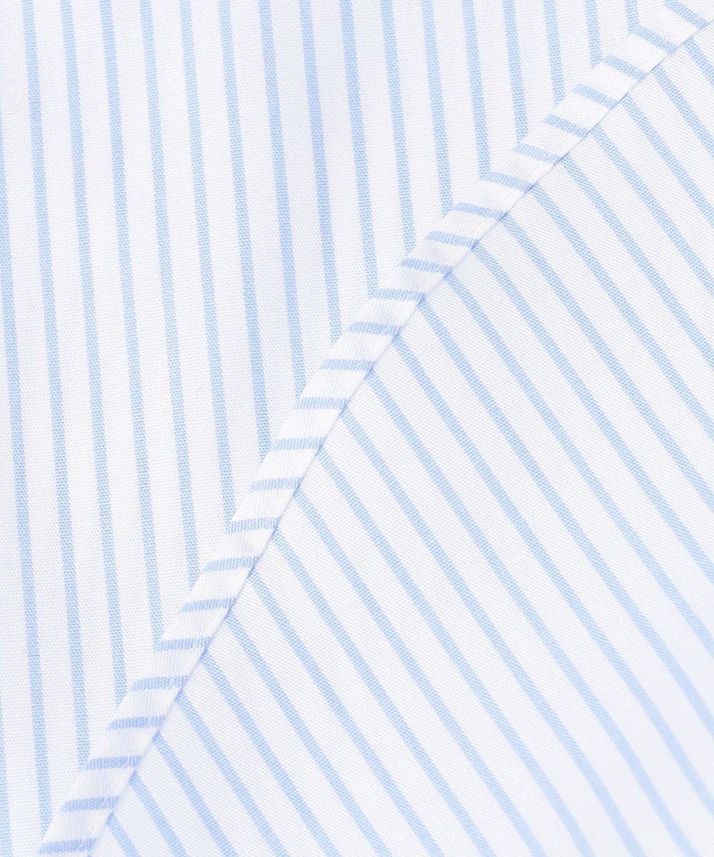 GOTAIRIKU 【形態安定】プレミアムプリーツシャツ＿ワイドカラーストライプ 