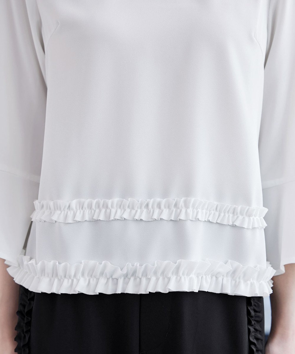 Tiaclasse L 【ブラウス×パンツ2点ット】フリルデザインセットアップ 