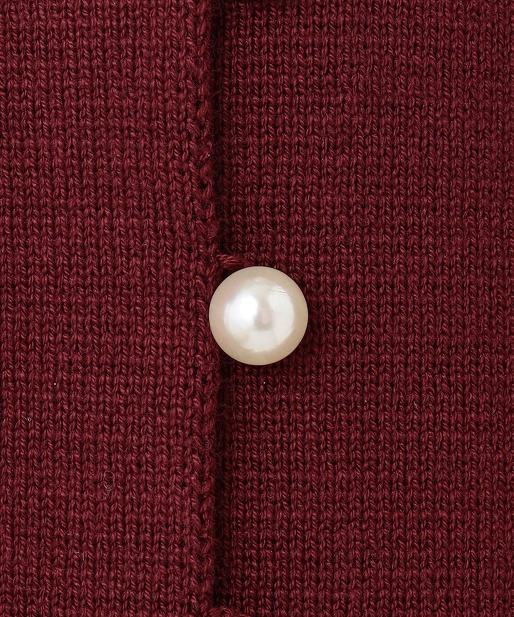 ANY 【前後着用可能/洗濯機可】２WAYパールニットカーディガン 