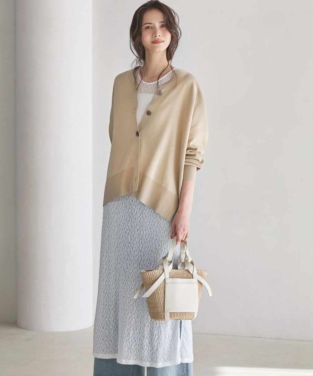 23区 L 【SLOW/一部店舗限定】リンクルレース レイヤード ワンピース 