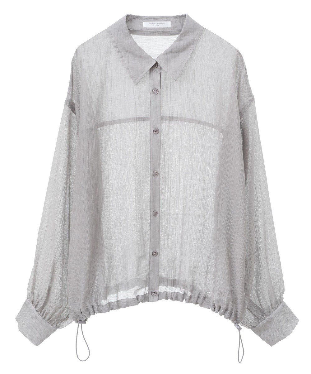 Green Parks 裾ドロストシアーシャツ 